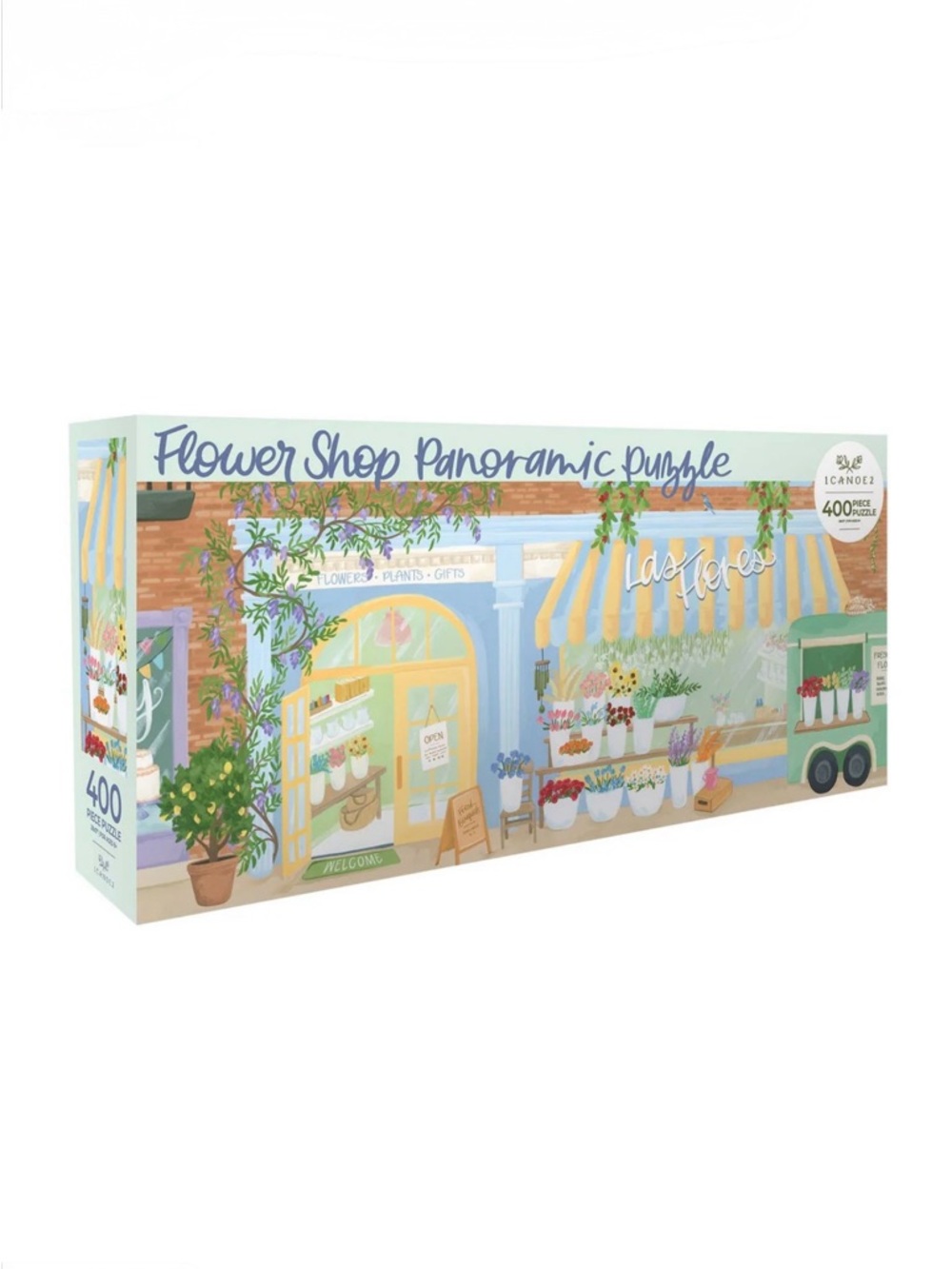 1CANOE2 Flower Shop 400 PIECE PANORAMIC JIGSAW PUZZLE 🍂
